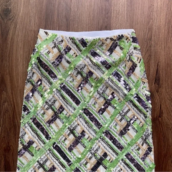 NWOT VERONICA BEARD Brent EMBELLISHED sequin midi skirt mermaid 2 - Picture 17 of 17